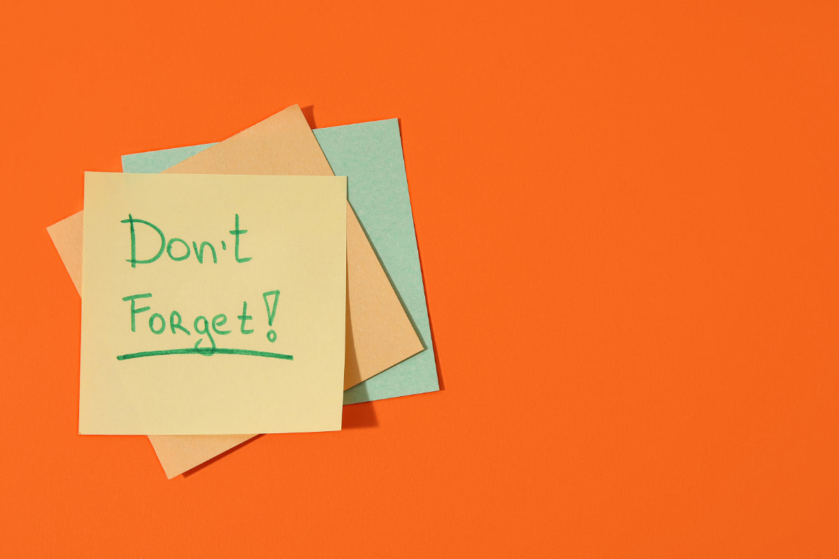 Dont Forget Sticky Note